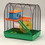 ANIMALS KLATKA AMIGO II Z WYPOS. PLAST. 37X25X38,5CM CZARNA DLA GRYZONI (Czarna)