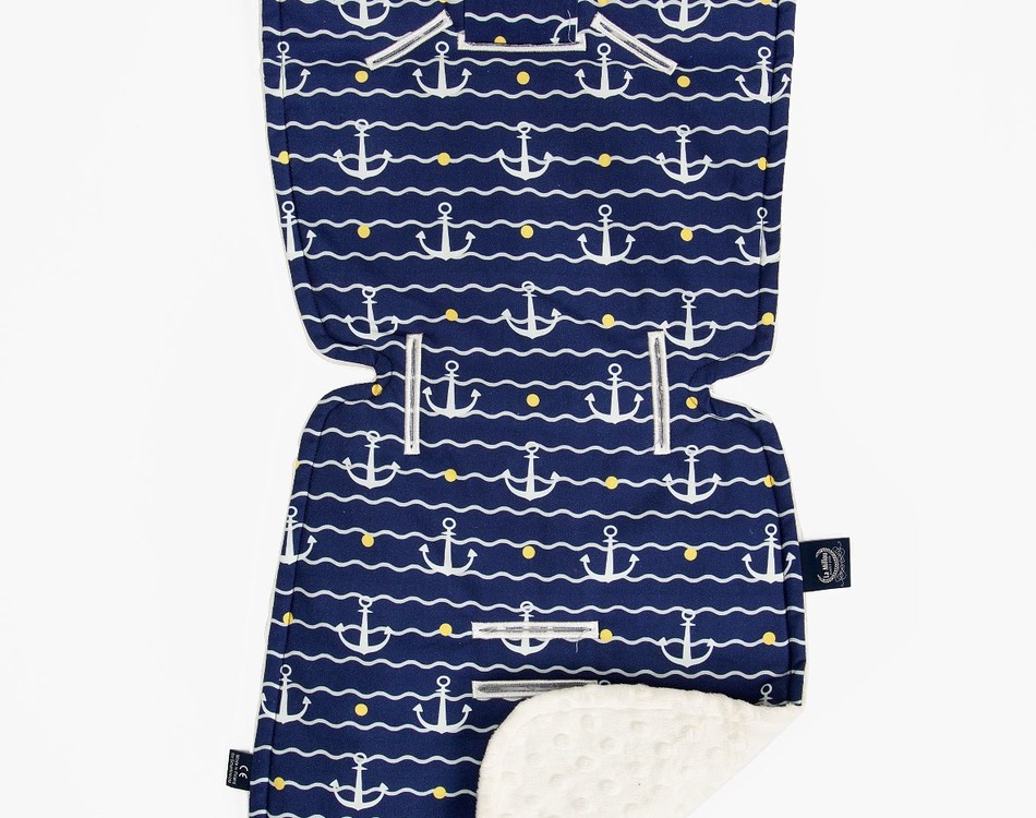 STROLLER PAD - SAILOR NAVY | ECRU