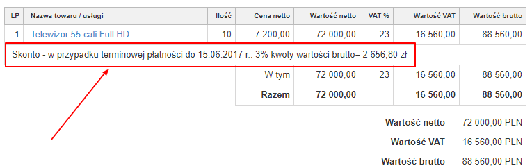 Skonto Uwzględnienie Rabatu Za Terminową Płatność