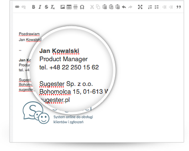 Własne stopki HTML