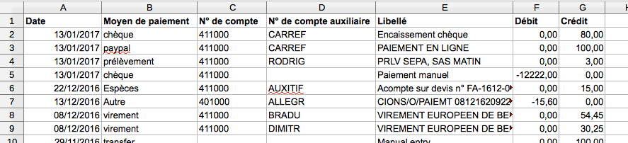 Factures Exemple Fichier Excel Journal De Banque